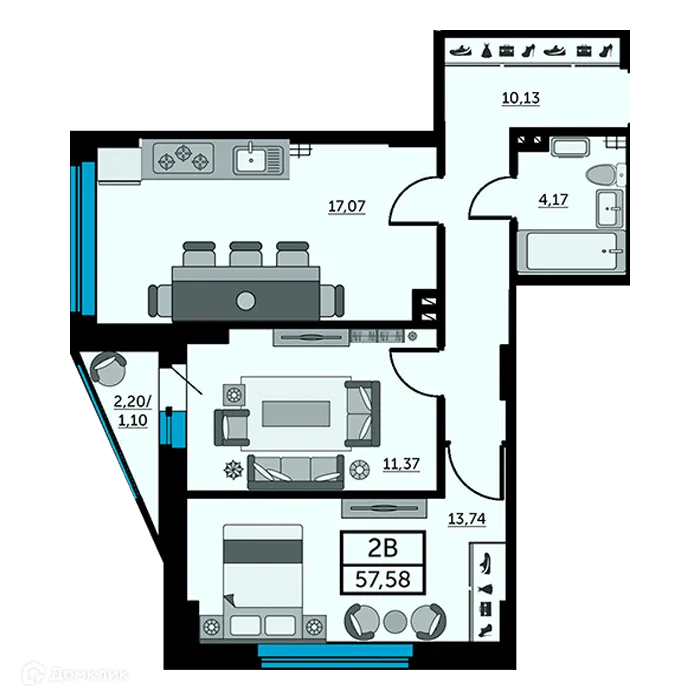 Фото квартиры в ЖК Рубин