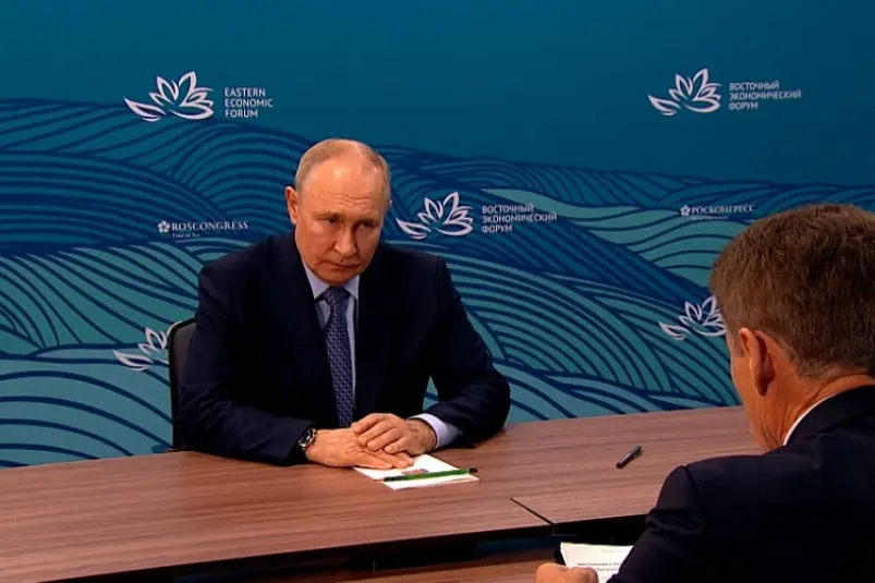 Встреча Владимира Путина и Олега Кожемяко во Владивостоке Пресс-служба правительства Приморья