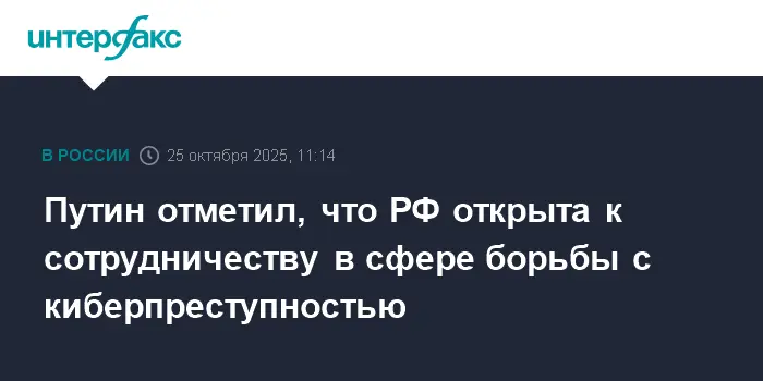 Россия призывает к единству в борьбе с киберпреступностью, отметил Путин-0