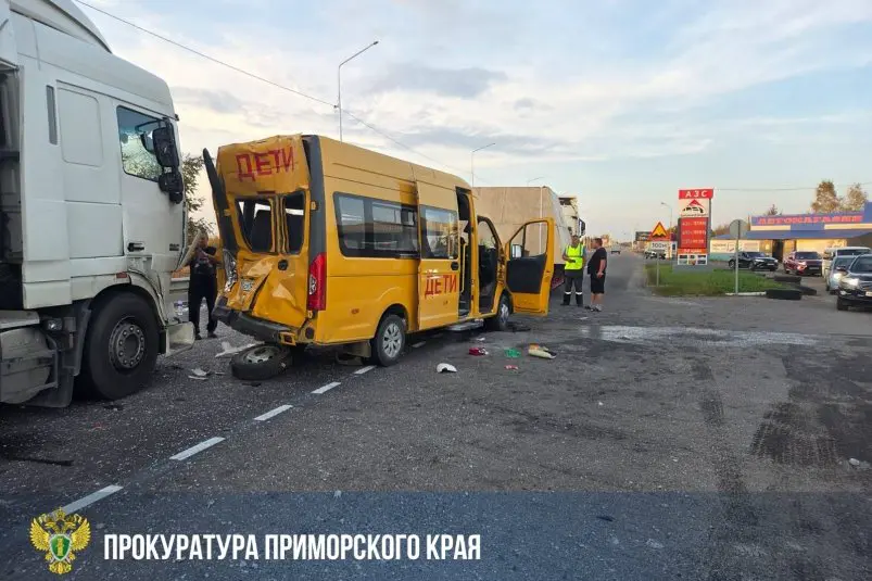 ДТП с большегрузами и автобусом Прокуратура Приморья