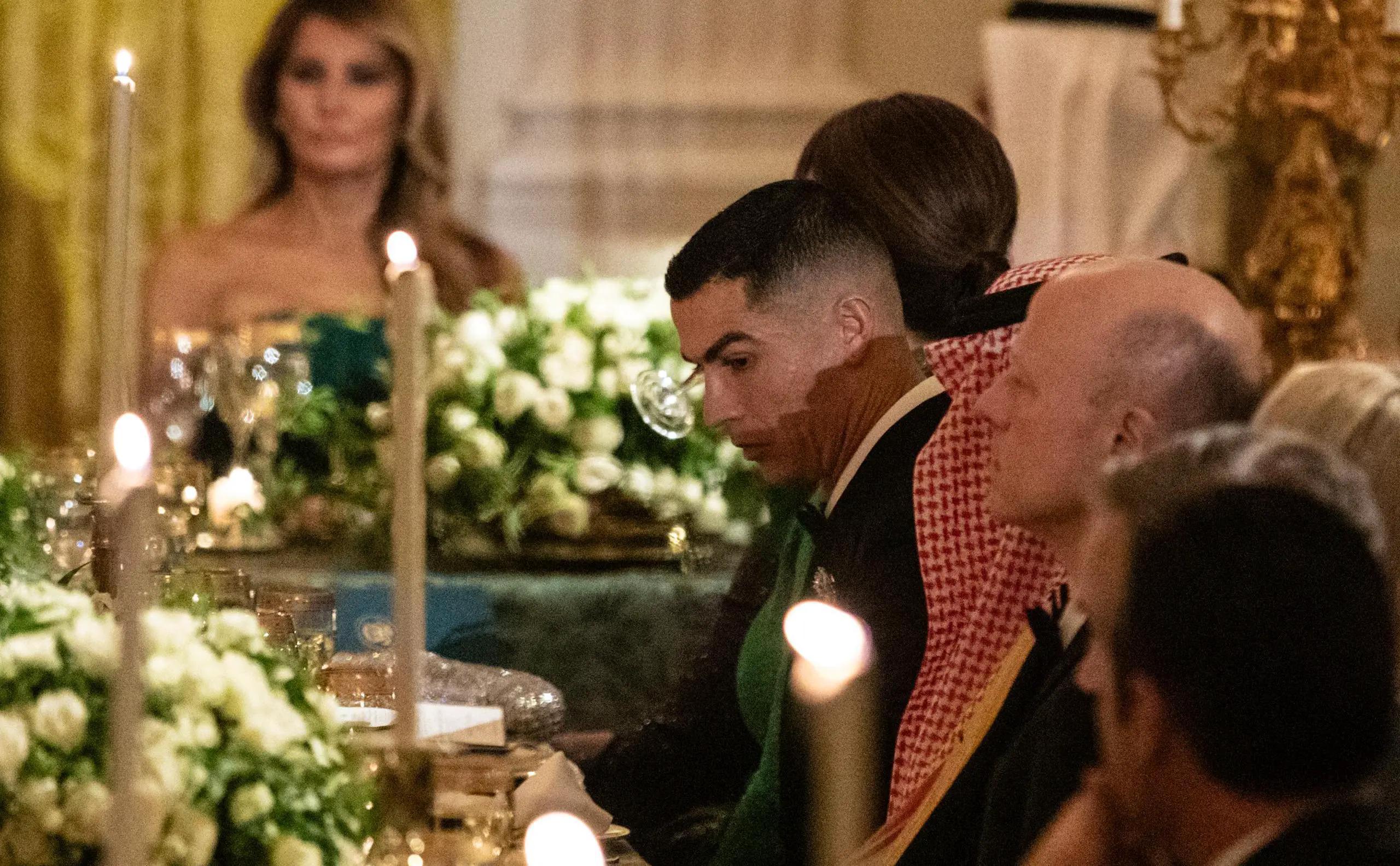 Криштиану Роналду на ужине в Белом доме  (REUTERS / Tom Brenner)