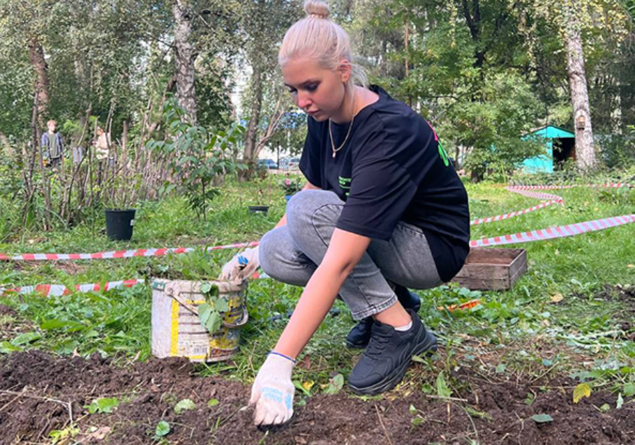 Волонтеры Алексея Вихарева облагораживают Харитоновский парк