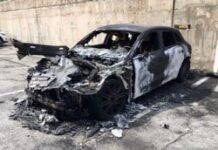 Сгоревший Porsche Macan. Магнитогорск