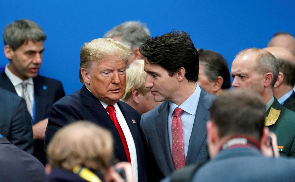 Дональд Трамп и Джастин Трюдо (справа) в 2019 году (Kevin Lamarque / Reuters)