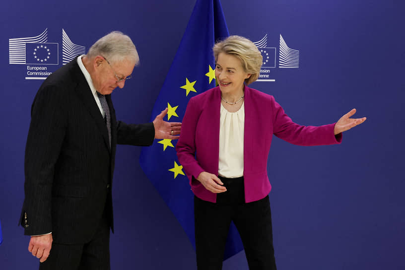 Посланник президента США по Украине и России Кит Келлог и глава Еврокомиссии Урсула фон дер Ляйен