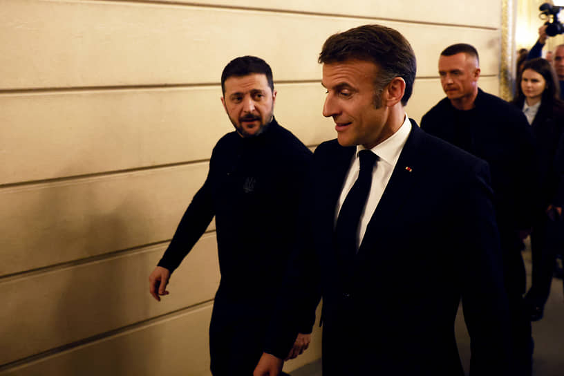 Эмманюэль Макрон и Владимир Зеленский объявляют о военном усилении Франции в поддержку Украины-0