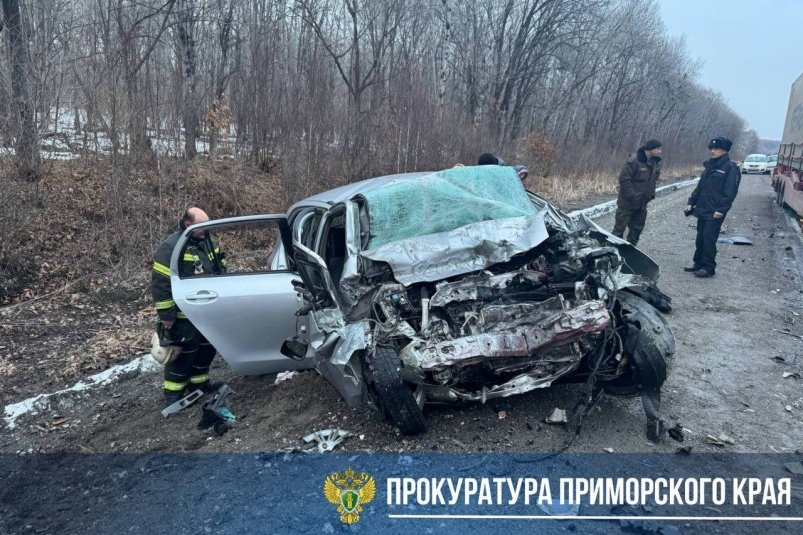В страшном ДТП в Приморье погибли мужчина и ребенок Прокуратура Приморского края