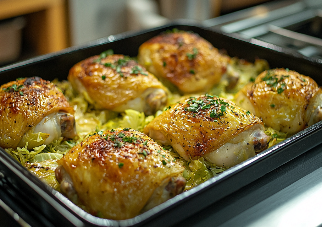 Шедевр из обычной капусты! Режем стейками и запекаем с курочкой — это хит