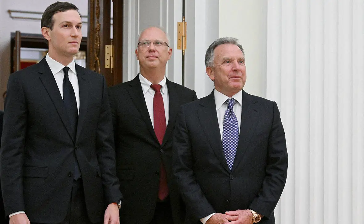 Джаред Кушнер, Кирилл Дмитриев и Стивен Уиткофф (Кристина Кормилицына / Reuters)
