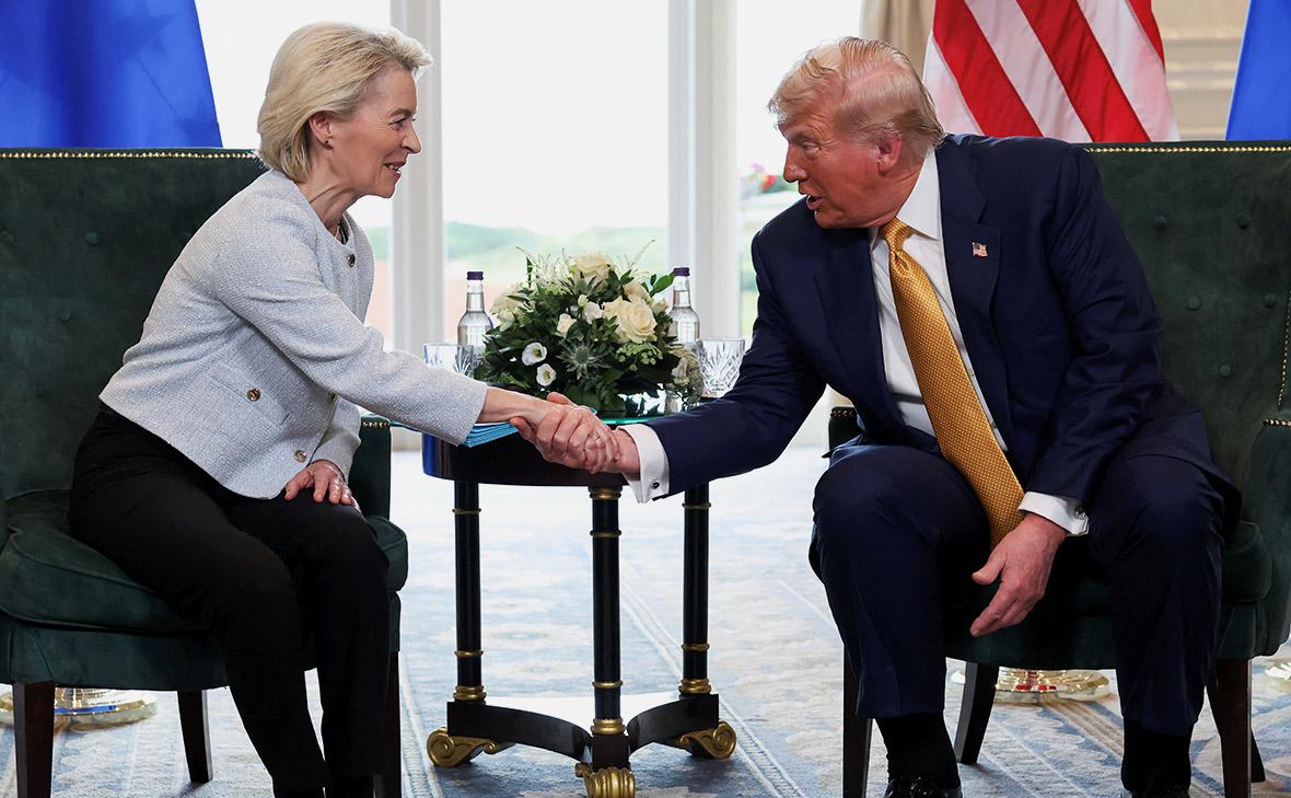 Урсула фон дер Ляйен и Дональд Трамп (Evelyn Hockstein / Reuters)