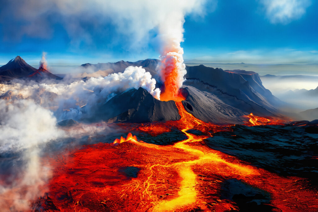 Volcanic Eruption - Volcanic Landscape - infovzor Извержение вулкана