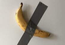 Современное искусство: можно ли его понять? Банан, приклеенный к стене скотчем, от Маурицио Каттелана