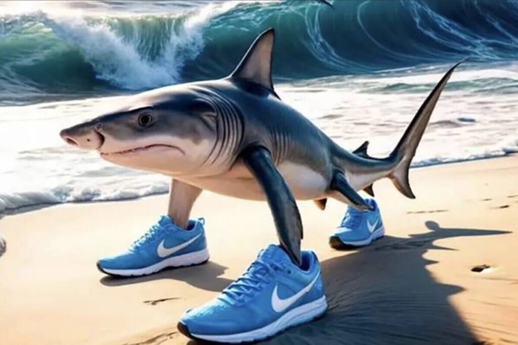 Акула Тралалело Тралала в синих Nike