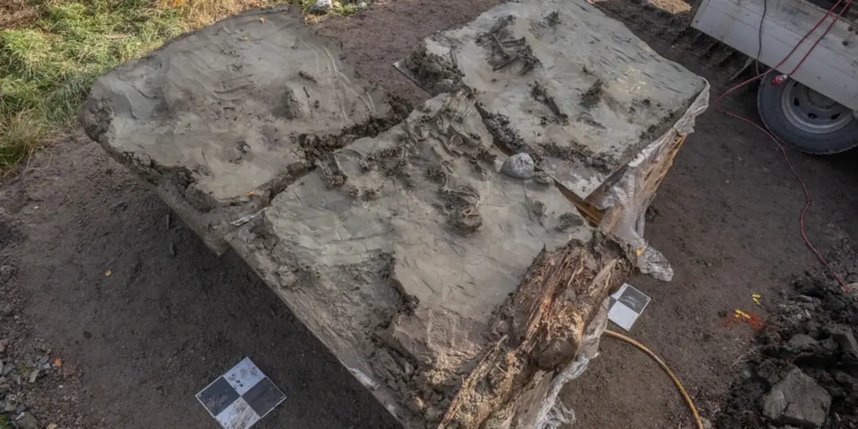 Археологи Швеции нашли древнее захоронение собаки с кинжалом у озера-0