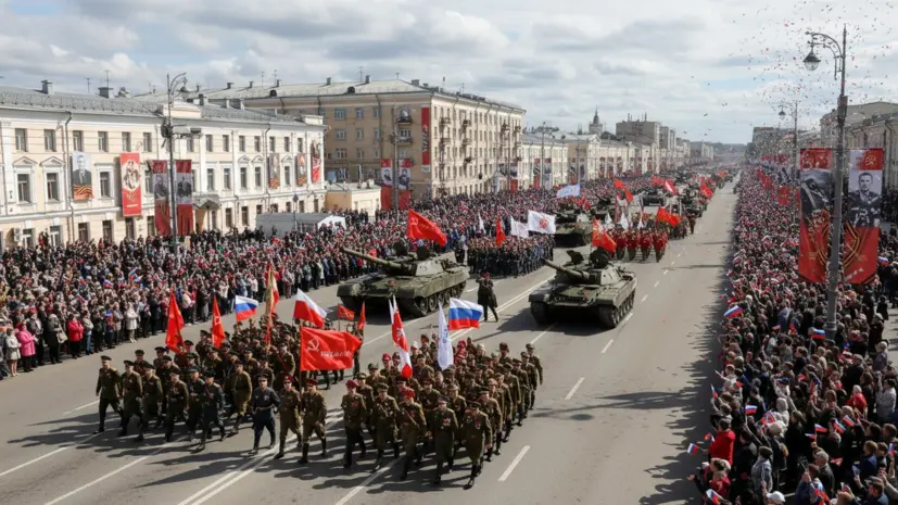 Более 900 человек приняли участие в параде на Сахалине