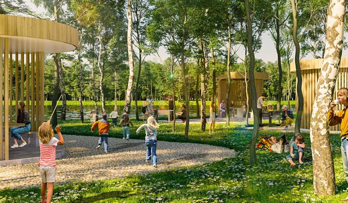 В трех районах Москвы вместо незаконных самостроев появились детские площадки и сквер