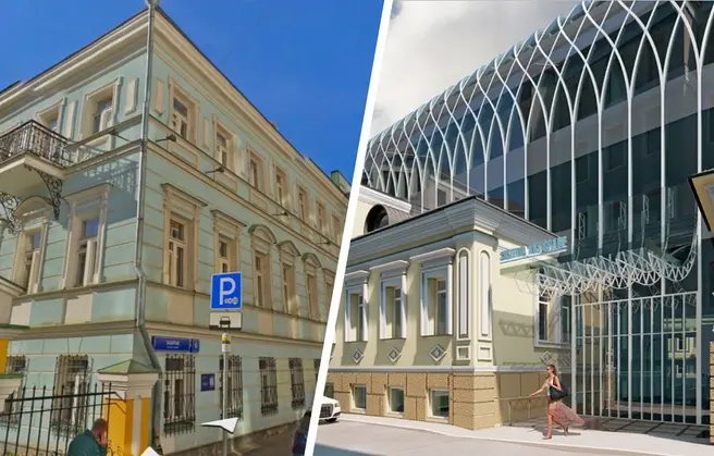 Уже три года в бывшем доходном доме работает галерея | Источник: Яндекс.Карты, «Стройки — и точка» / T.me