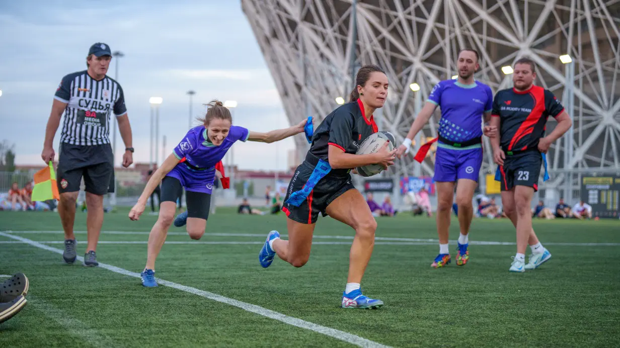 В Волгограде прошел третий тур бизнес-лиги Матч ТВ по тег-регби