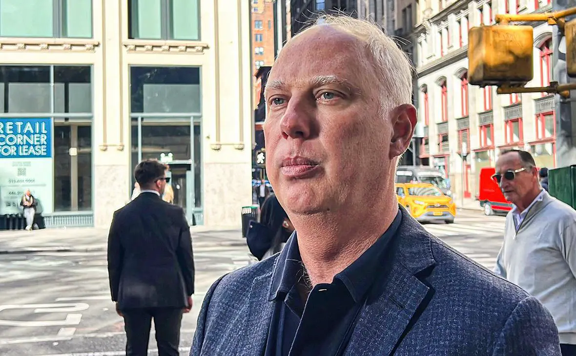 Кирилл Дмитриев во время пресс-подхода в Нью-Йорке, США (Денис Соловых / ТАСС)