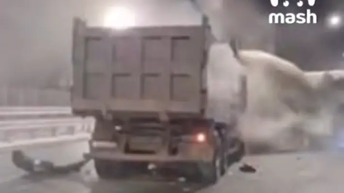 Массовое ДТП из-за гололеда произошло на трассе в подмосковном Лыткарино