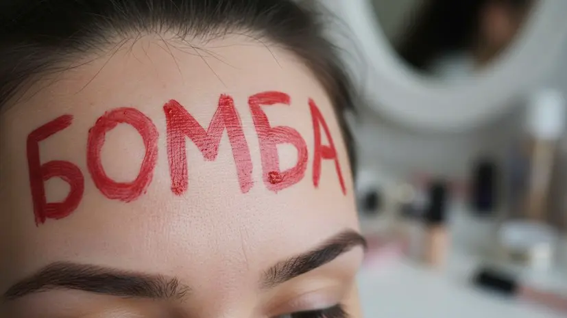 Украинку сняли с рейса из-за надписи «бомба» на лбу
