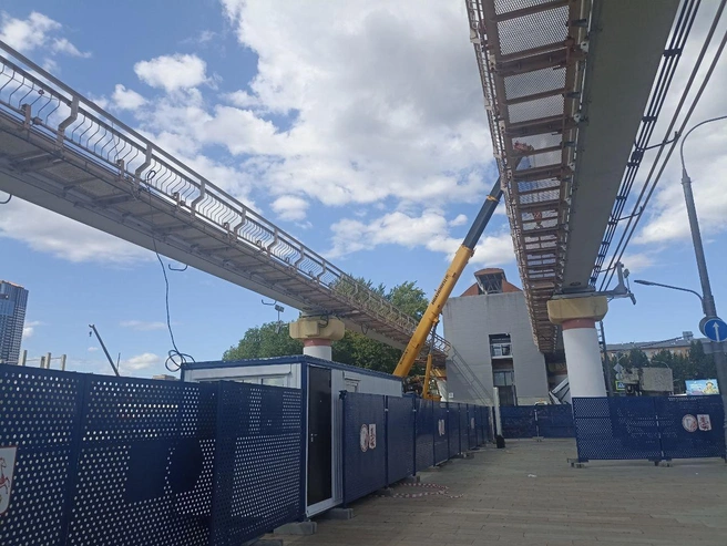 В Москве начался демонтаж монорельса | Источник: Чат За Монорельс! Срочно! / T.me