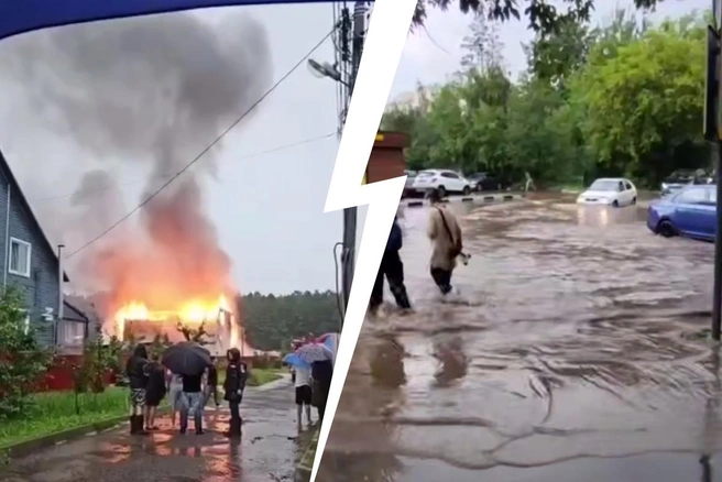 Публикуем кадры последствий непогоды в Москве и Московской области | Источник: Первый Московский / T.me, читатель MSK1.RU