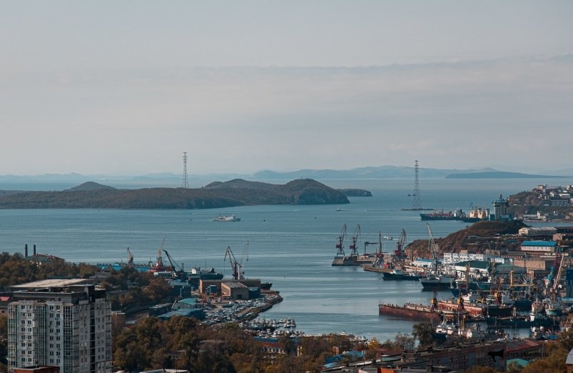 Вид на порт Владивосток Илья Аверьянов, ИА PrimaMedia