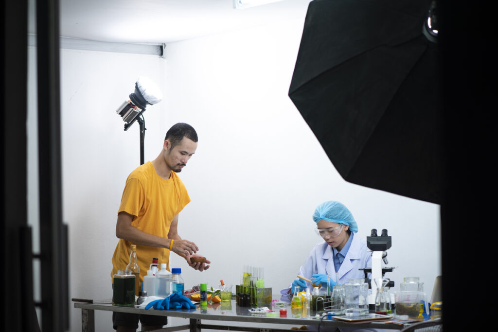 Эксперимент фиксируется на фото