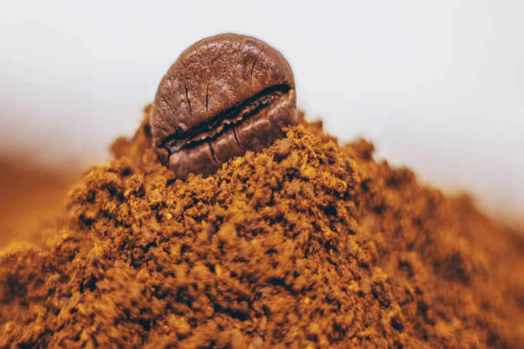 Кофейные зерна крупным планом