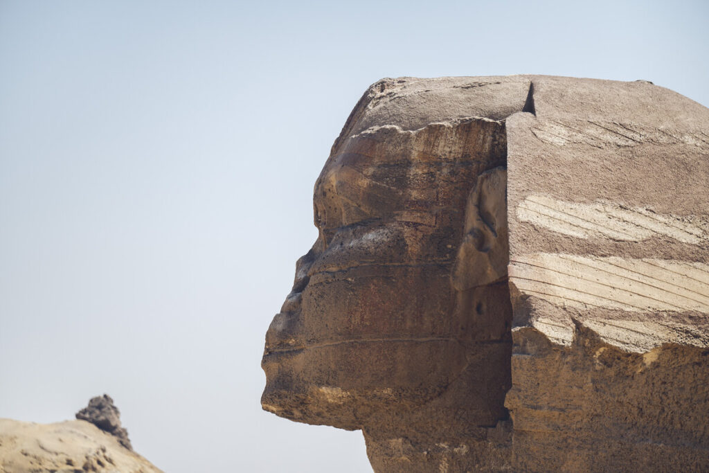 крупный план лица сфинкса