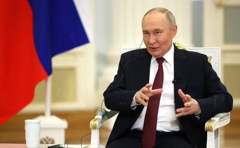 Интервью президента РФ Владимира Путина телеканалам Aaj Tak и India Today. пресс-служба Кремля