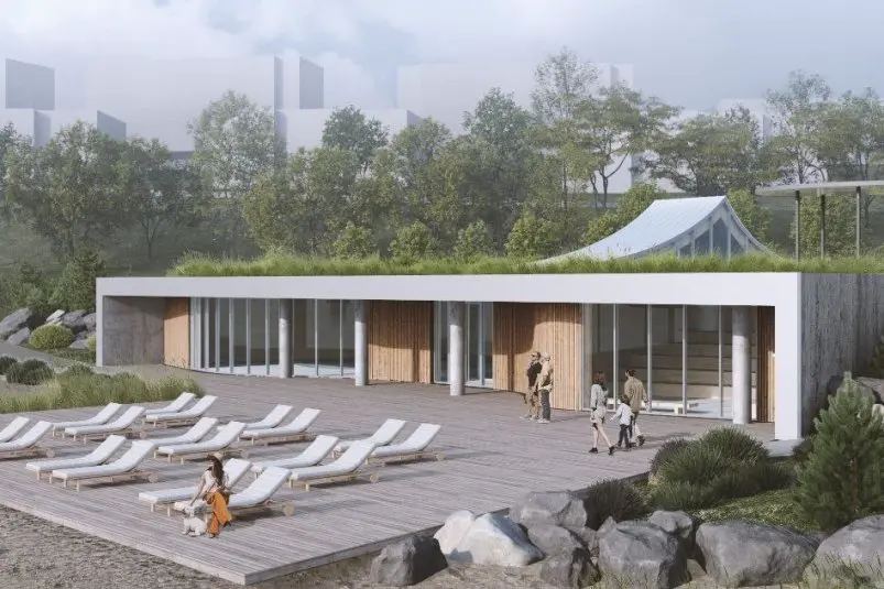 рендер общественно-рекреационного комплекса "Купальня в бухте Патрокл" пресс-служба КРДВ