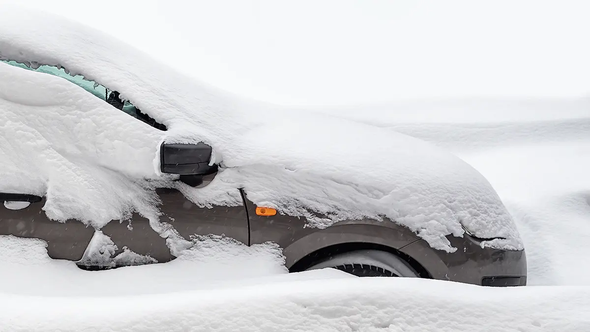 Житель Камчатки обратился в полицию, потому что не смог найти машину в сугробе