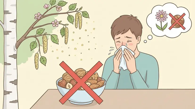 Иммунолог: при аллергии на пыльцу следует отказаться от употребления орехов
