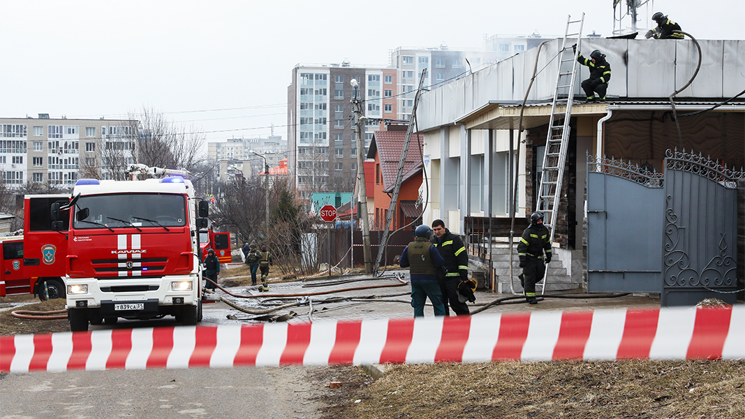 Damage from military strike on Belgorod