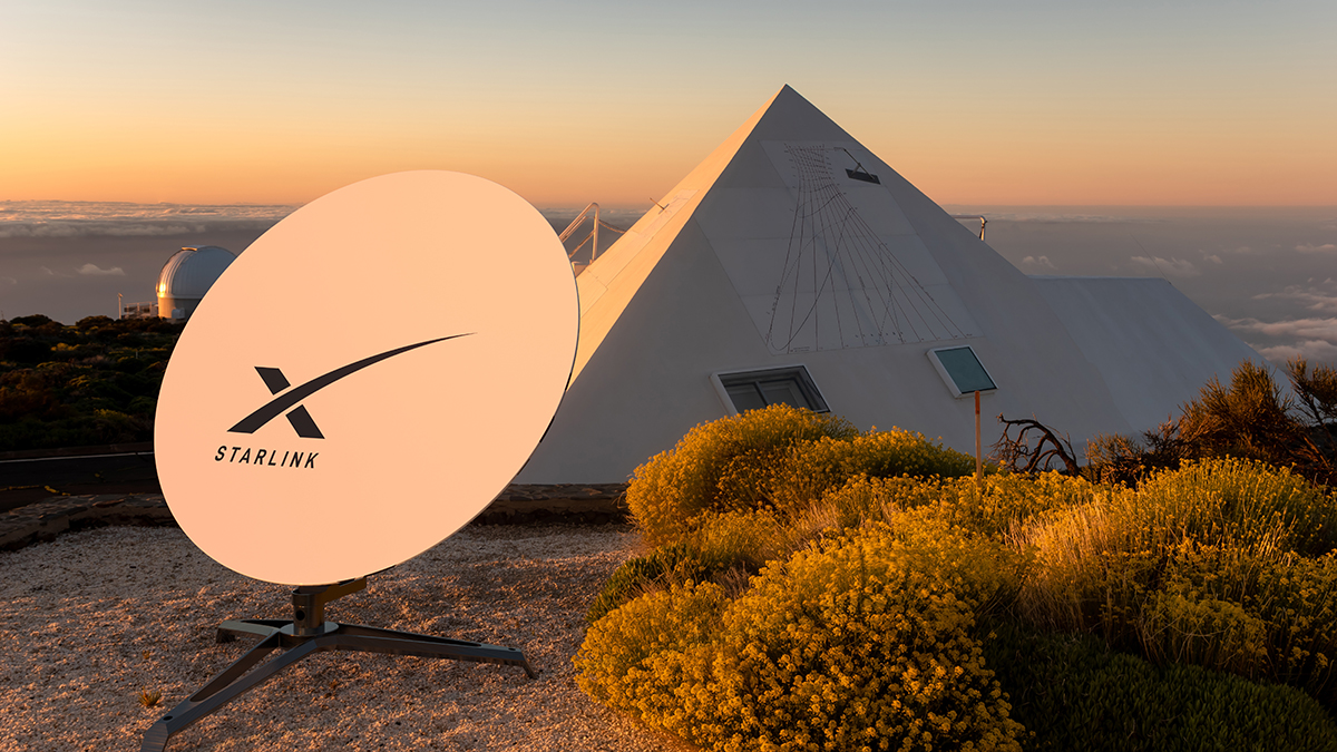 Szczecin,poland-february,2022:satellite,Dish,Internet,Starlink.3d,Illustration.