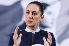 Claudia Sheinbaum speaks at daily press conference in Mexico City