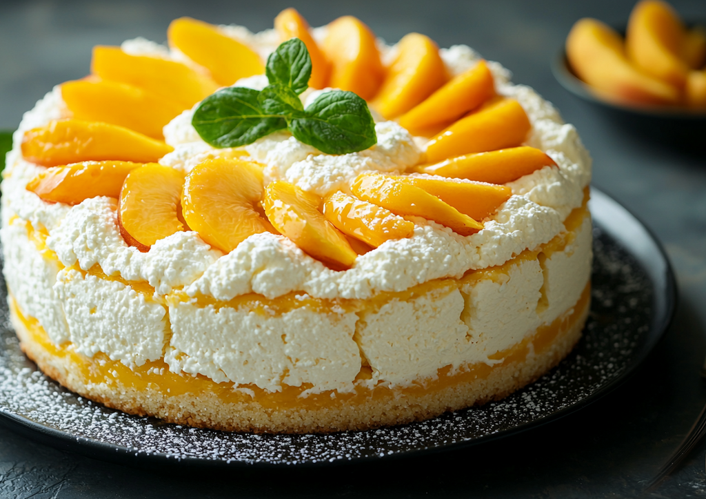 Разрезаешь — а там... Нежность персиков и взбитого творога! Вкуснющий пирог