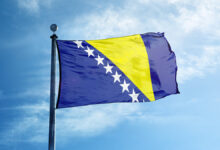 Flag,Of,Bosnia,On,The,Mast