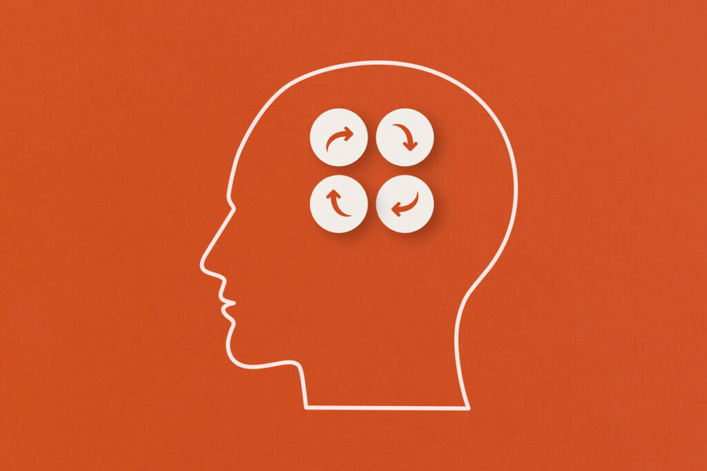 Иллюстрация работы мозга при дыхательной практике
