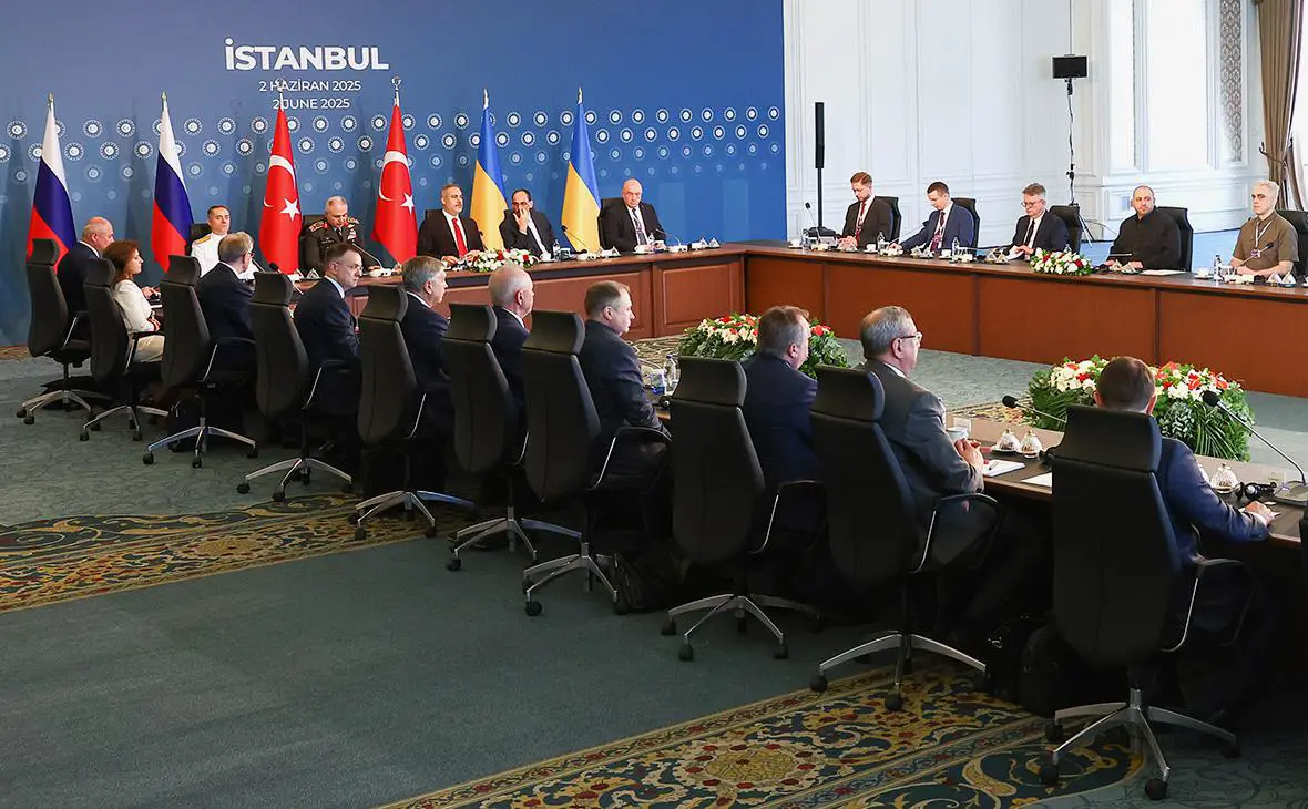 Российско-украинские переговоры во дворце Чираган, Стамбул, Турция, 2 июня 2025 года (Александр Рюмин / ТАСС)