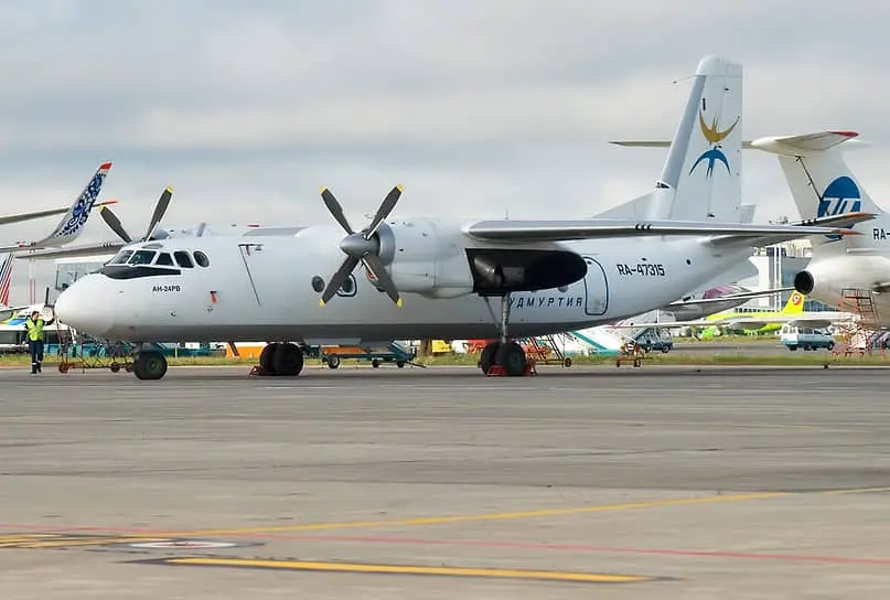 Самолет Ан-24, регистрационный номер RA-47315, разбившийся в районе Тынды