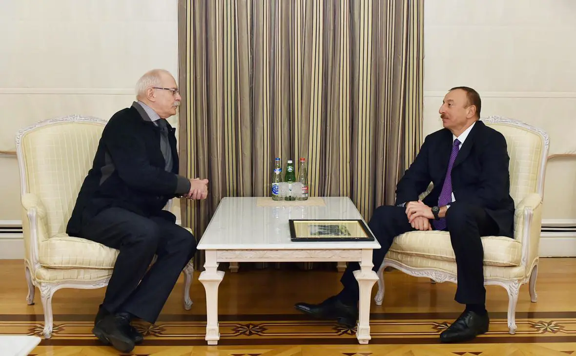Никита Михалков и Ильхам Алиев (president.az)