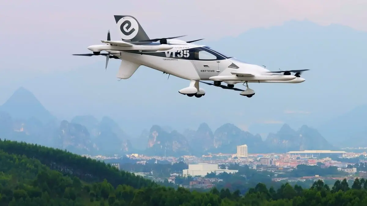 EHang VT35 успешно совершил первый полет с одобрения авиации Китая-0
