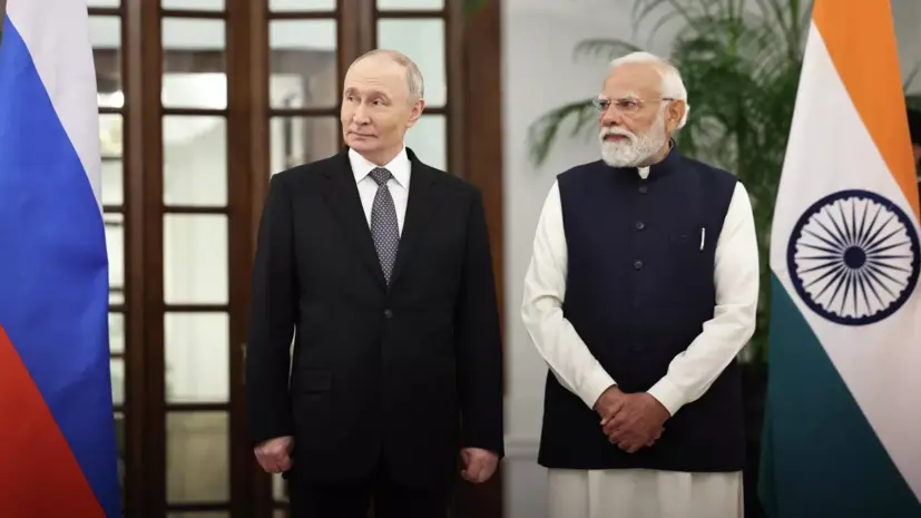 Глава Фонда Росконгресс рассказал Путину и Моди об итогах двустороннего бизнес-форума