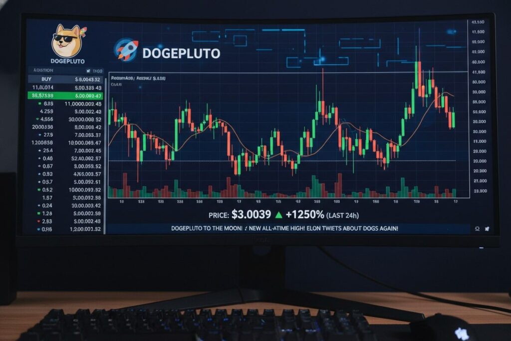 Пример роста графика мемкоина