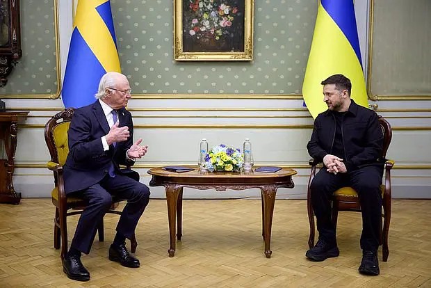 Карл XVI Густав и Владимир Зеленский