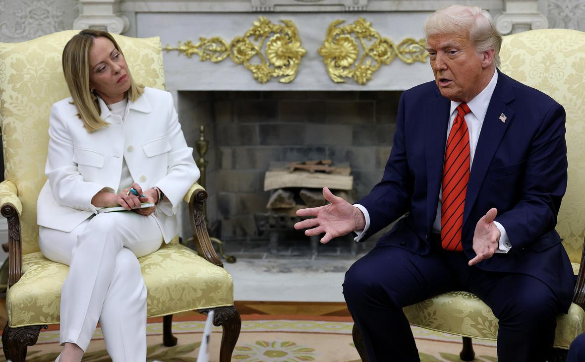 Джорджа Мелони и Дональд Трамп (Win McNamee / Getty Images)