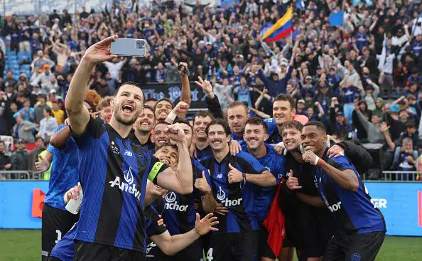 Футболисты  Окленд Сити  (Michael Bradley / Getty Images)